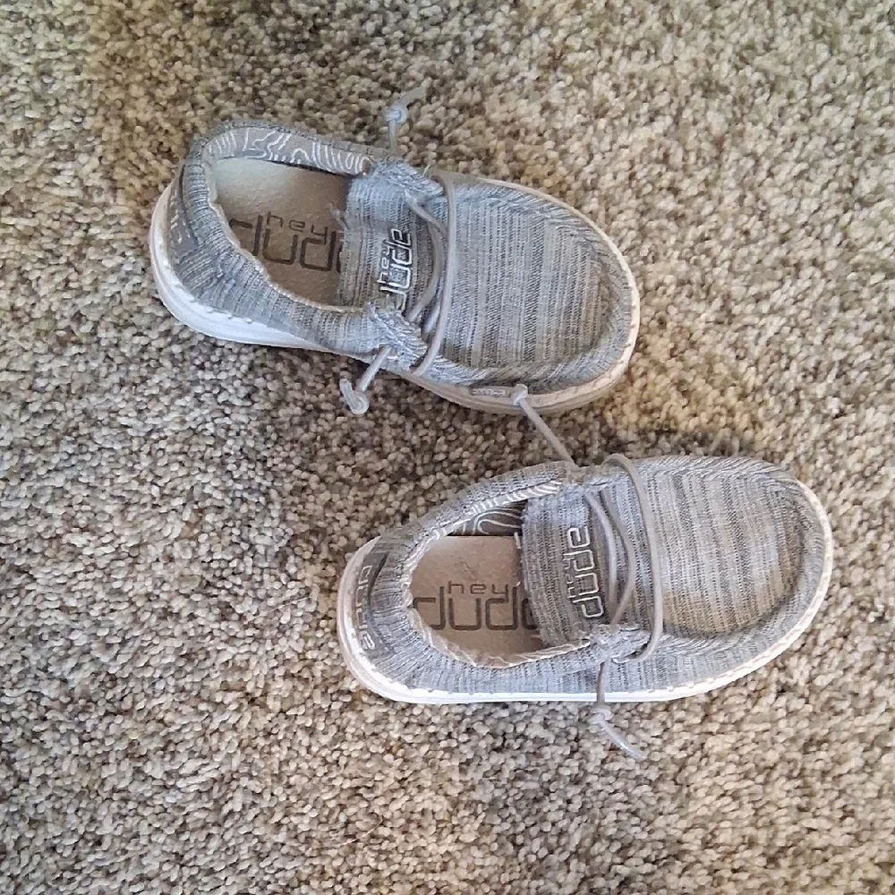 Hey Dude Kids Grey Slip-On Moccasins